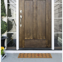 Deurmat met welkomstgroet voor een voordeur