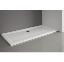 Rechthoekige douchebak van acryl met afvoergarnituur
