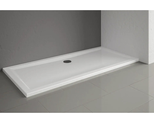 Rechthoekige douchebak van acryl met afvoergarnituur