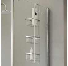 Metalen douche rek met drie opbergmanden voor ophanging aan een douchecabine