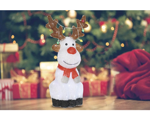 Decoratief rendier met verlichting voor de kerstperiode.