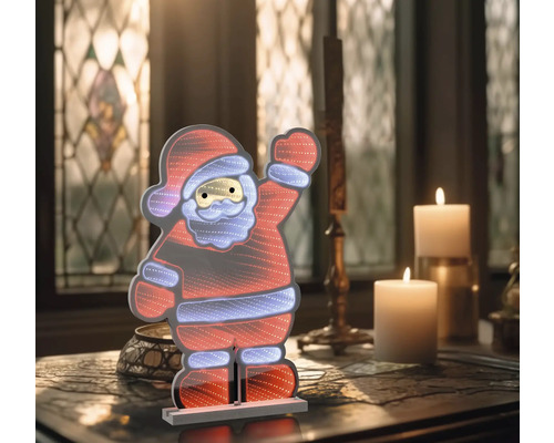 Decoratieve Santa Claus LED-figuur op een tafel