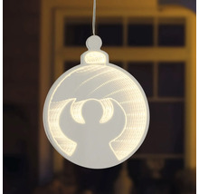 Kerstbal met engelmotief en ledverlichting