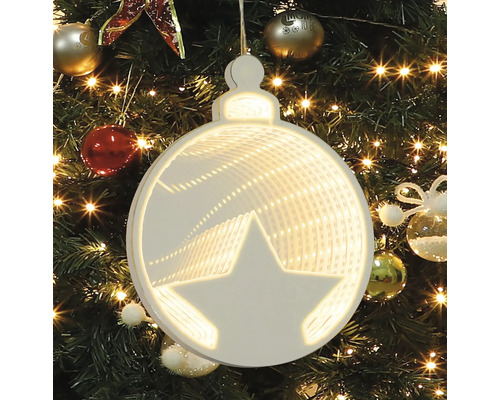 Kerstbal met ster en LED-verlichting