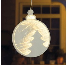 Decoratieve kerstbal met ledverlichting en kerstboommotief