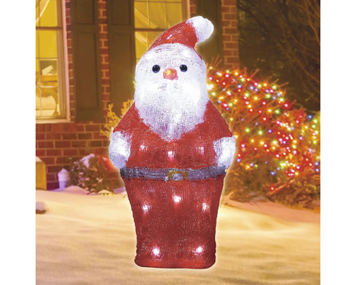 Verlichte kerstman als kerstdecoratie voor buiten