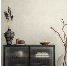 Zwart dressoir met glazen fronten en decoratieve accessoires voor een stijlvolle ambiance