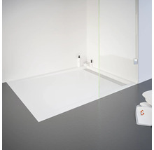 Inloopdouche met douchebak, douchecabine en afvoergarnituur