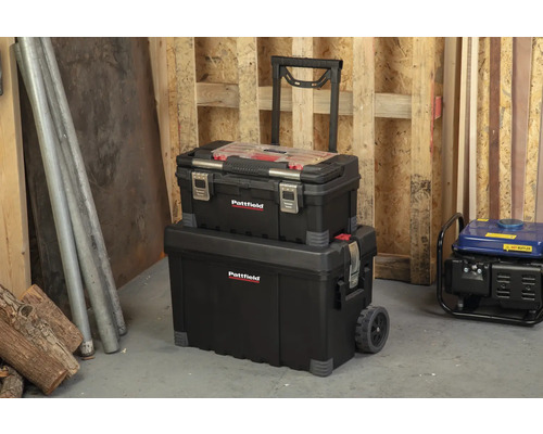 Pattfield gereedschapskist met wielen en uittrekbare handgreep