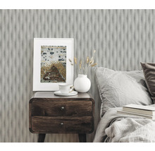 Wanddecoratie met driedimensionaal behang in de slaapkamer