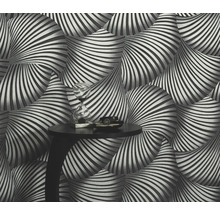 Behang met abstract gestreept patroon