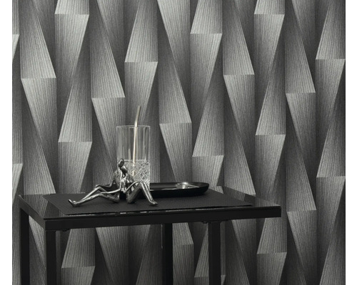 Abstract grijs behangontwerp met geometrische vormen