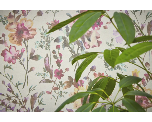 Behang met bloemmotief