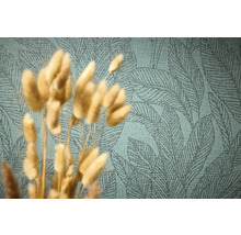 Close-up van een behang met patroon en bladmotief