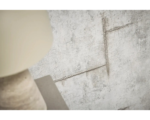 Decoratief wandpaneel met betonlook en lineair reliëf