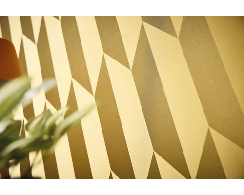 Close-up van een wandbehang met geometrisch patroon