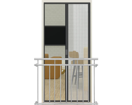 Balkonhekwerk voor terrasdeur met uitzicht op woonkamer