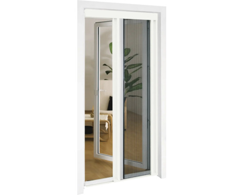 Open deur met insectenhor