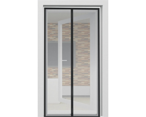 Insectenwerende deur met magnetische sluiting