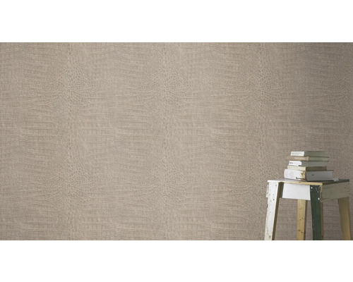 Behang met krokodillenleerlook in interieur