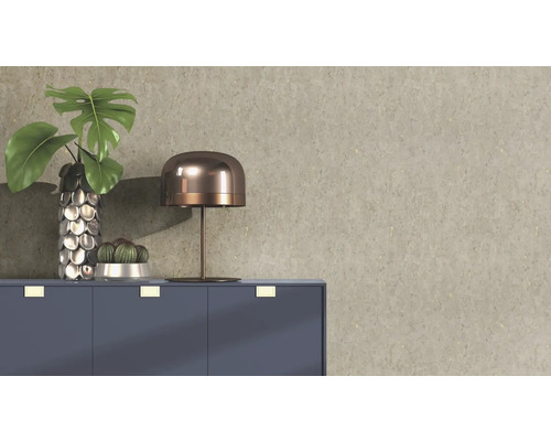 Decoratieve interieurscène met dressoir, lamp en planten