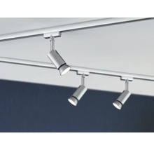 Plafondlamp met drie spots op een rail