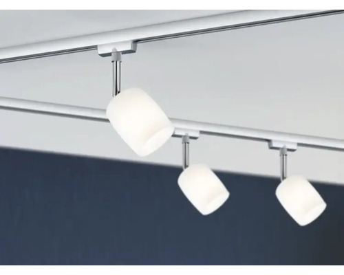 Plafondrail met drie spots voor binnenverlichting