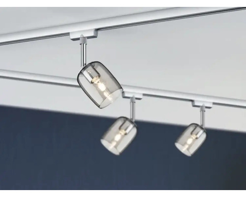 Plafondrail met drie spots
