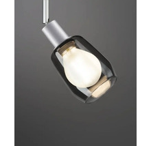 Lamp met helderglazen behuizing