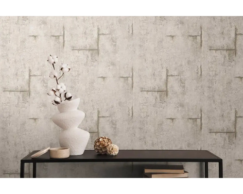 Decoratief behang met abstract patroon boven console