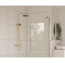 Moderne badkamer met douchearmatuur en glazen wand