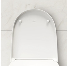 Laufen logo op een toiletbril