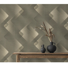 Behang met geometrisch patroon op een muur