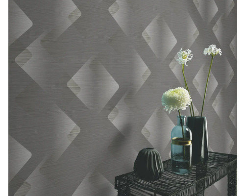 Decoratief behang met geometrisch patroon in interieur