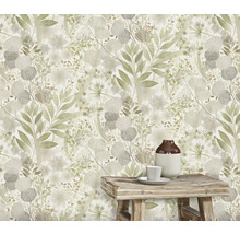 Behang met bladerenpatroon in interieur