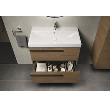 Wastafelonderkast met open lade in de badkamer