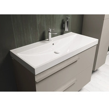 Wastafelonderkast met wastafel, kraan en zeepdispenser