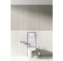 Moderne badkamer met wandcloset, inbouwreservoir en spoelbak van Laufen