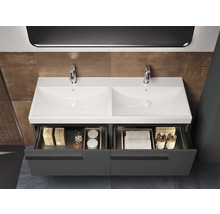 Dubbele wastafel met open ladesysteem voor badkamer