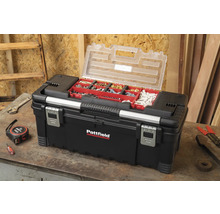 Open Pattfield gereedschapskist met diverse schroeven en moeren