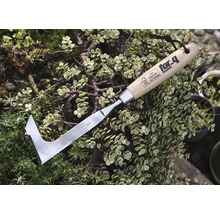 Voeg- en randkrabber met roestvrijstalen mes en houten handvat