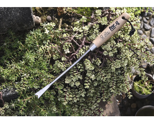 Onkruidsteker met houten handvat voor tuinwerkzaamheden