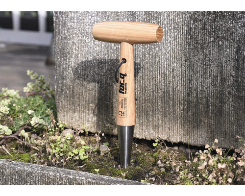 Pootstok van hout en metaal