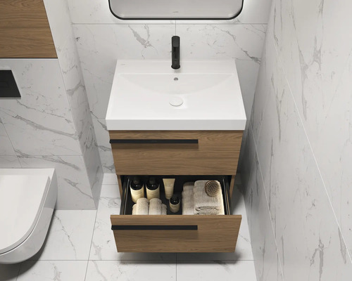 Wastafelmeubel met lade in de badkamer