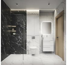 Moderne badkamer met douche, toilet en wastafel