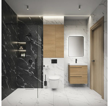 Moderne badkamer met douche, wastafel en toilet