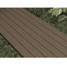 Terrasplanken op grasveld