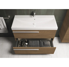 Wastafelmeubel met open lade voor badkameropslag