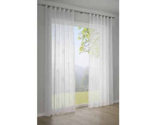 Voile gordijn met lusophanging voor raam