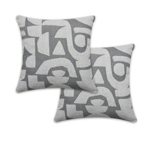 Twee sierkussens met abstract patroon